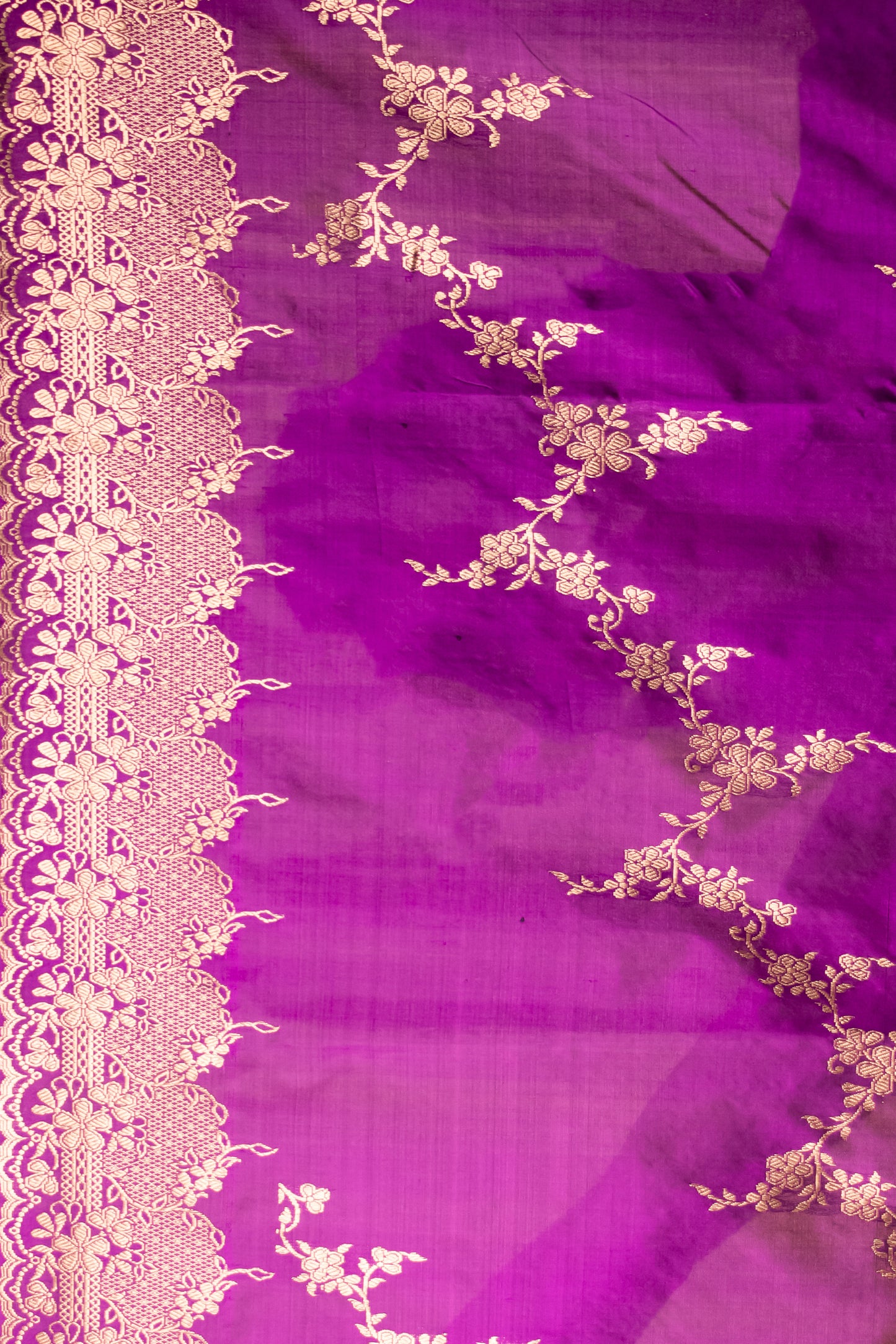 Purple Katan Silk Saree