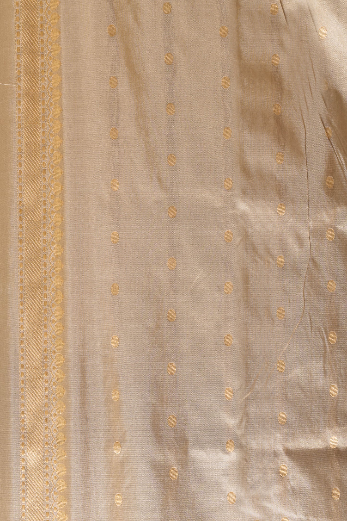 Beige Katan Silk Saree