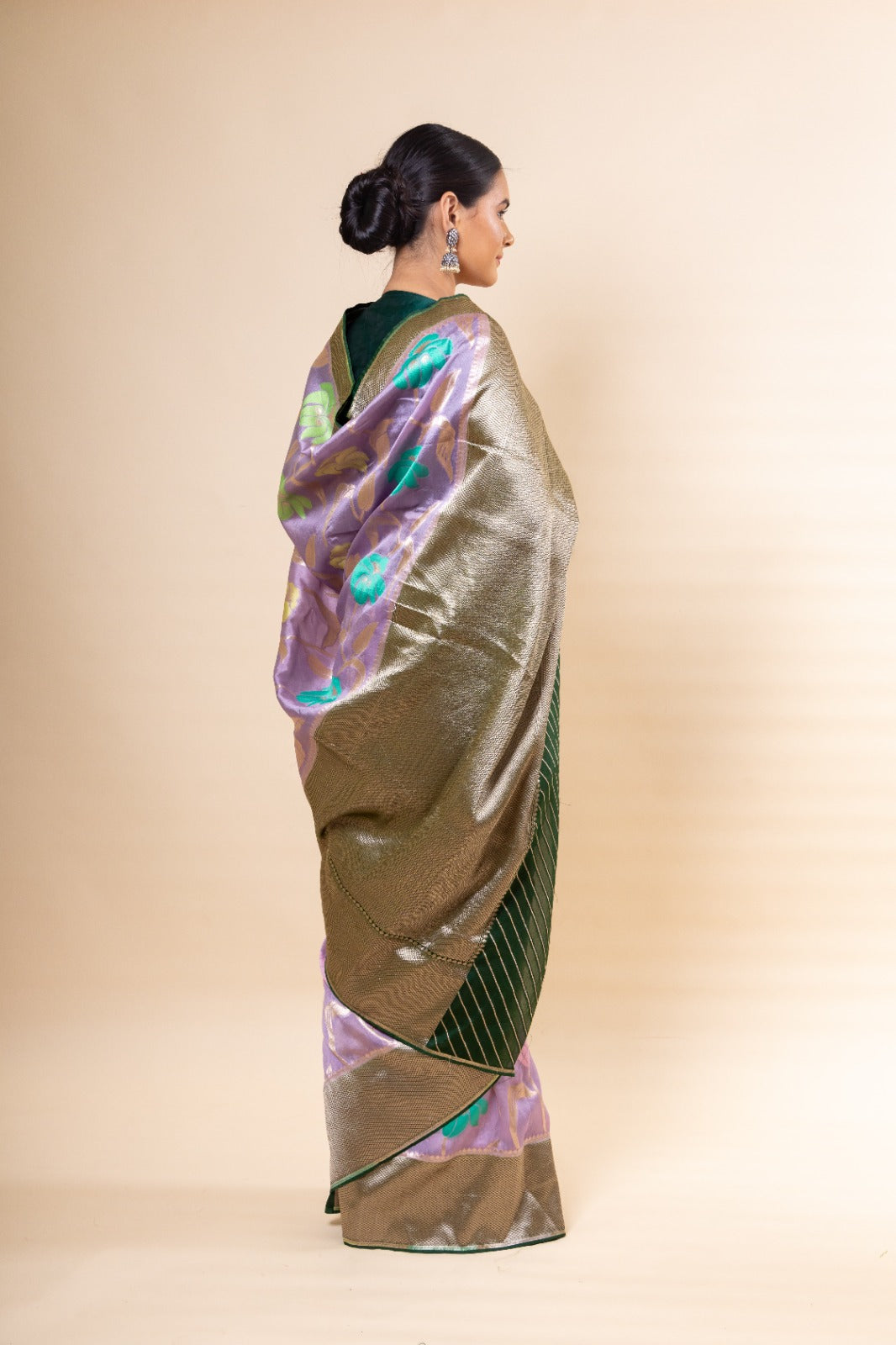 Mauve Viscose Georgette Saree
