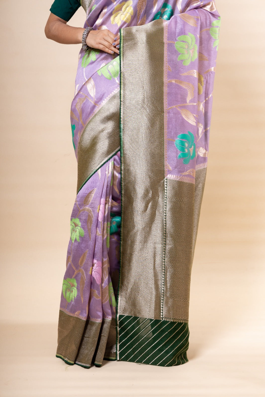 Mauve Viscose Georgette Saree