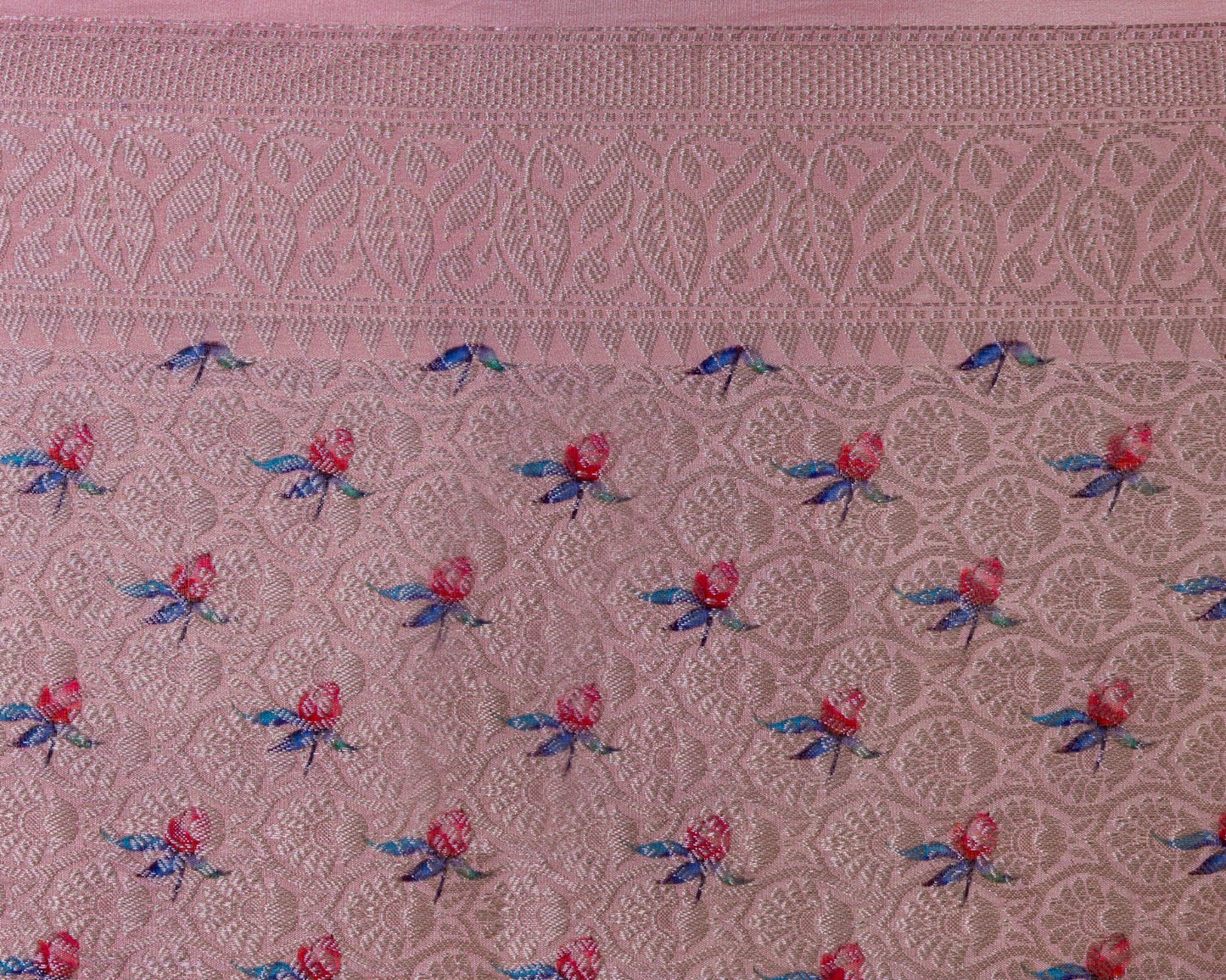 Peach Kota Silk Saree