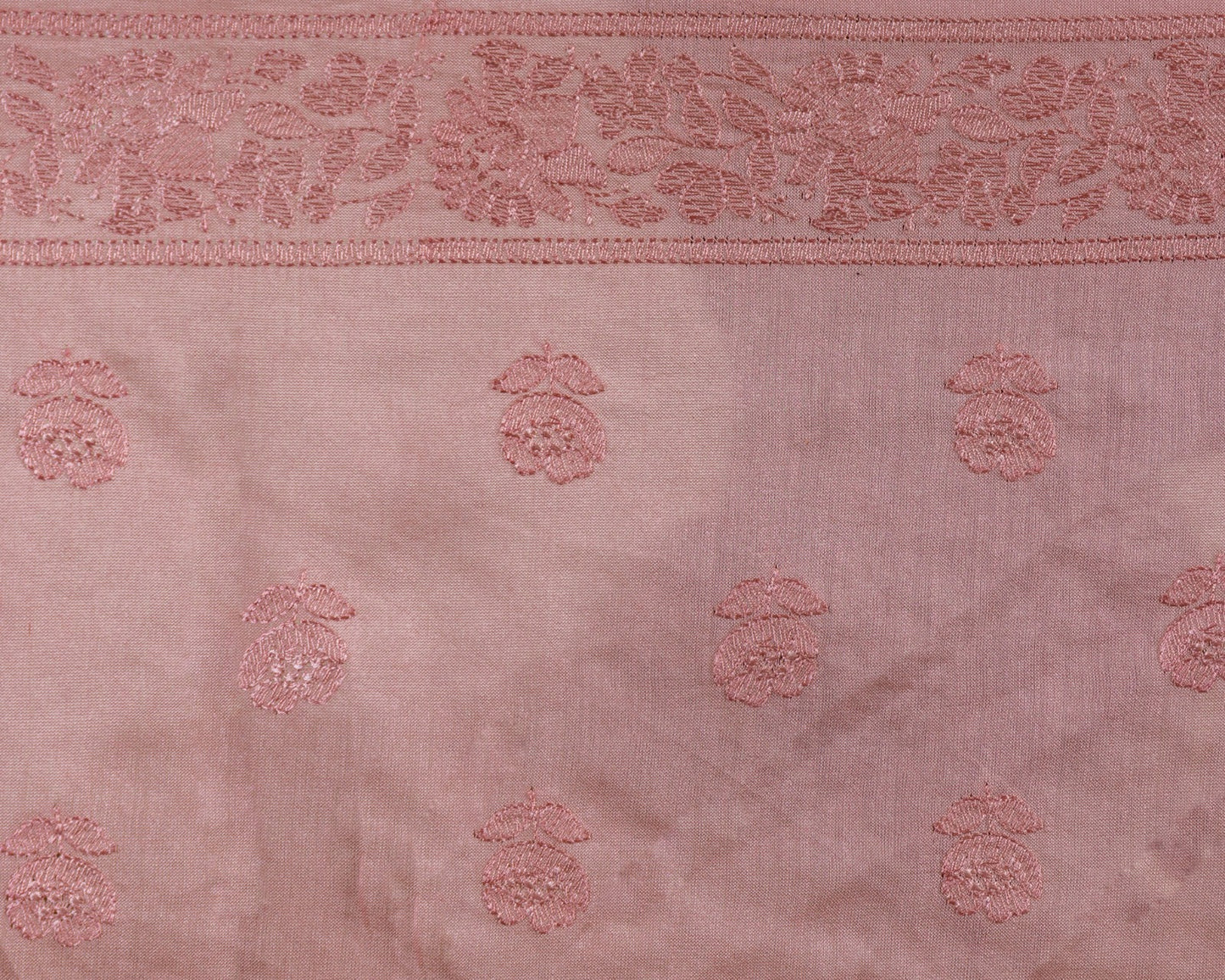 Pink Purna Silk Floral Printed Saree