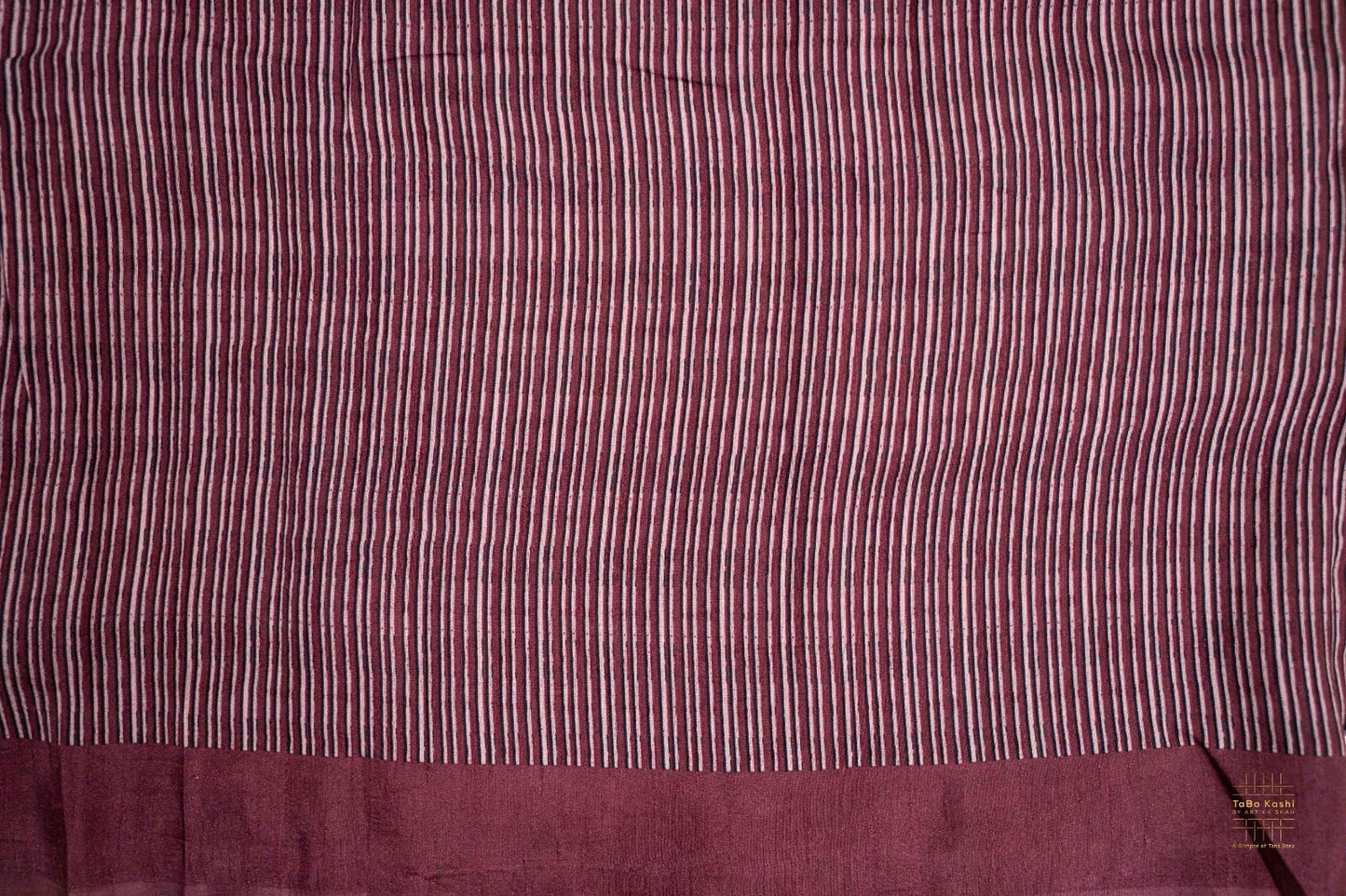 Multicolor Hand-block printed Saree with Zari Border