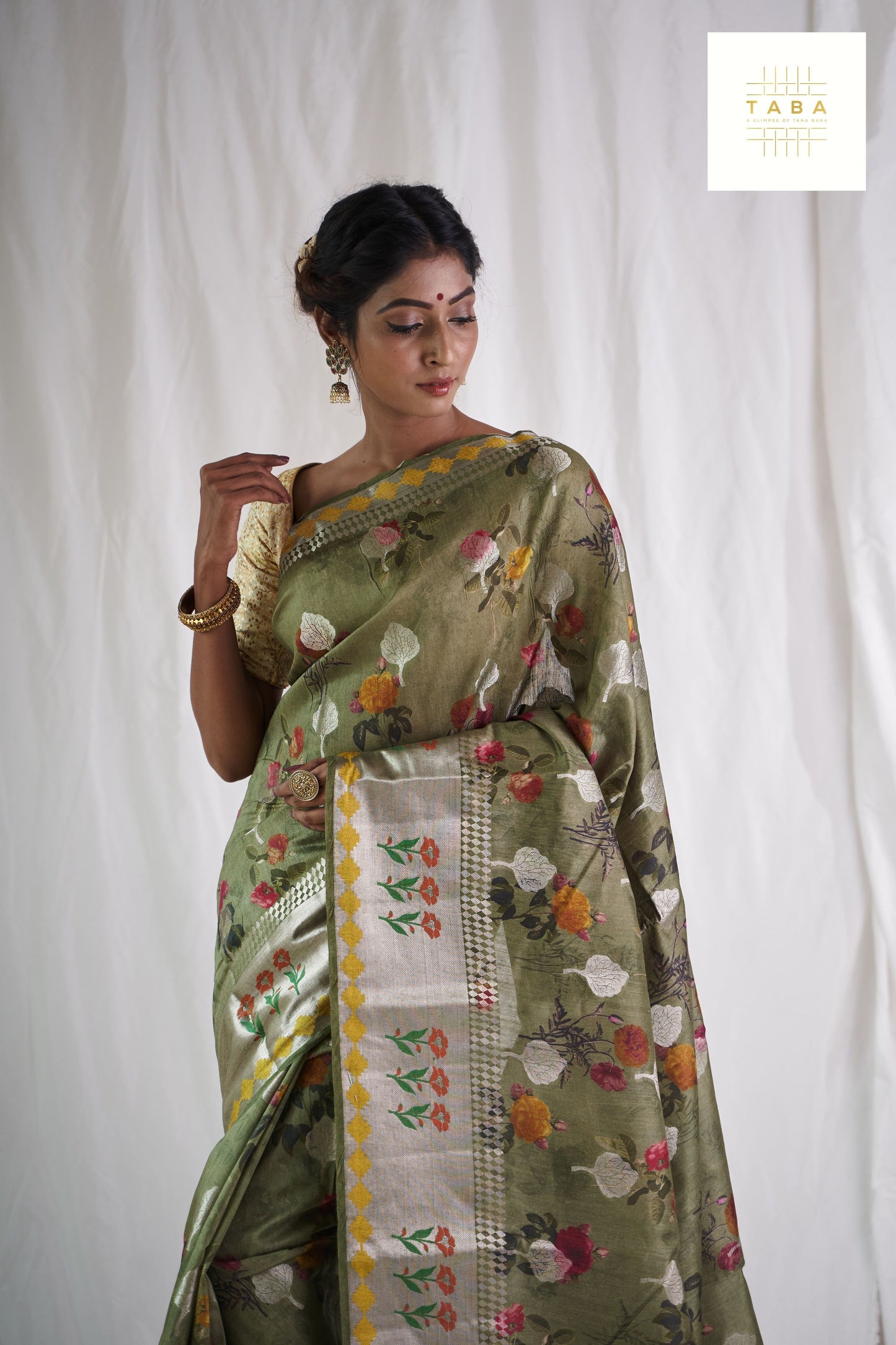 Light Mehendi Green Pure Munga Silk Saree