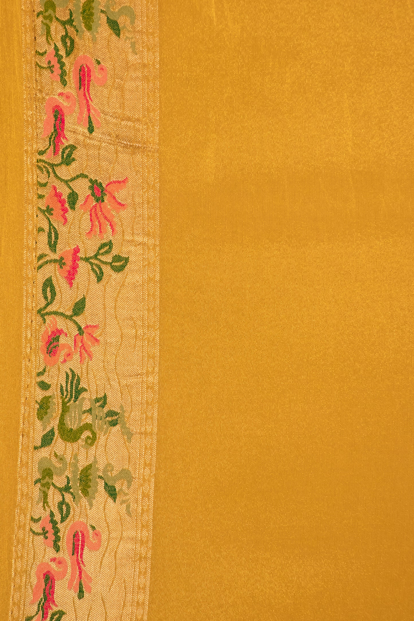 Mustard Tissue Silk Saree 4