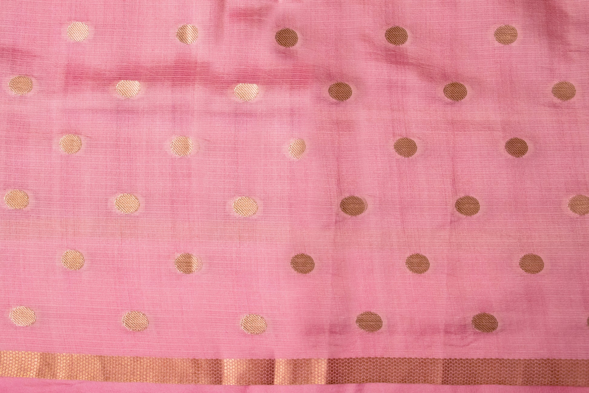 Pink Pure Kora Saree 4