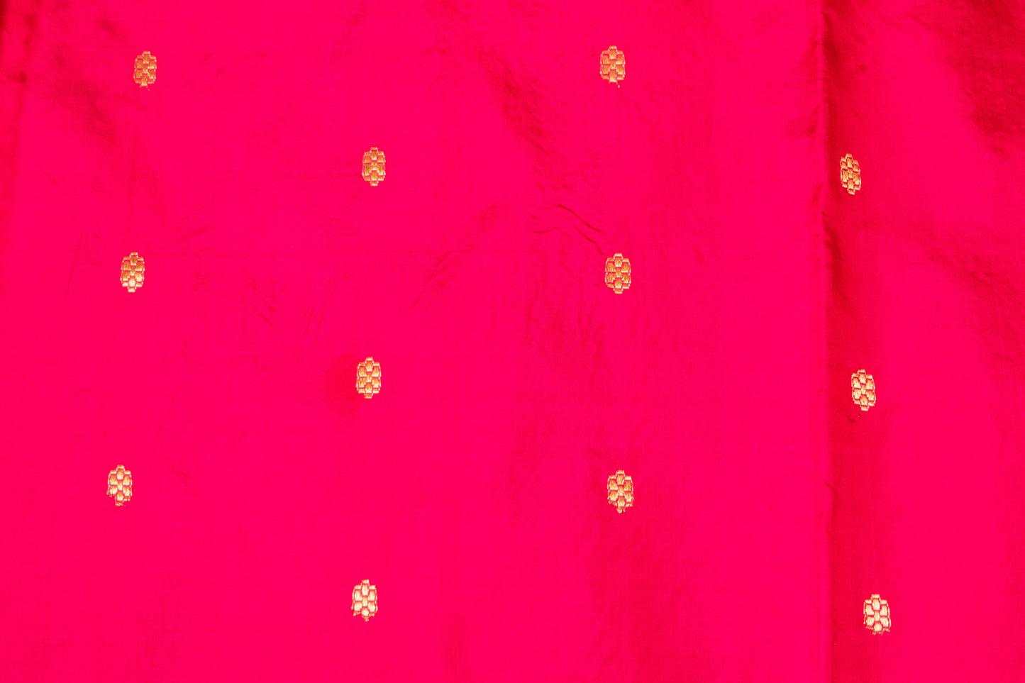 Rani Pink Katan Silk Emboss Saree 5
