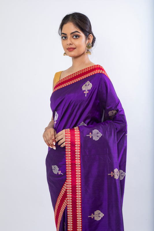 Katan Silk Kadhua Saree in sona rupa