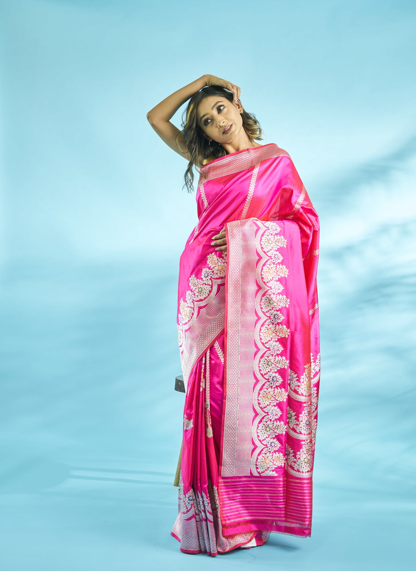 Pure Handloom Unique Kadhua Katan Silk Saree With Jhumar Buta