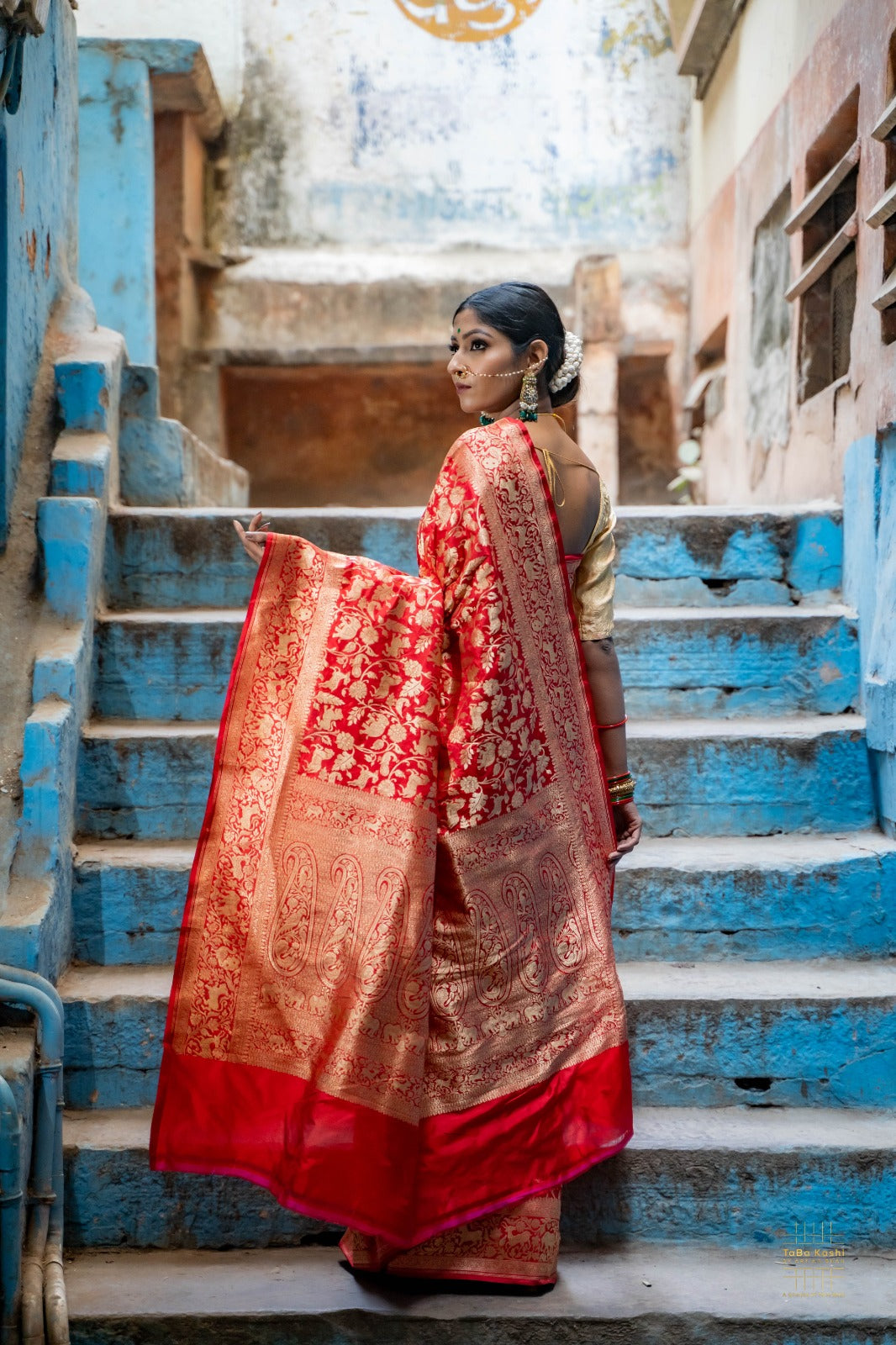 Pure Handloom Katan Saree With Shikargah Weaving