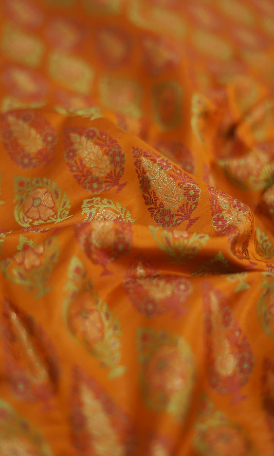 FABRIC: BANARASI SATIN DOHRI RESHAM BROCADE