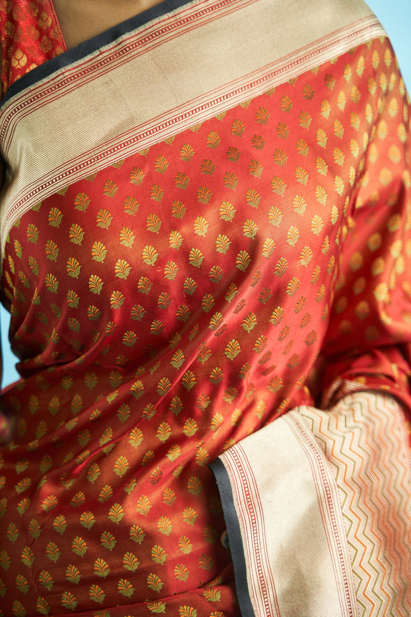 Vintage Pure Handloom Banarasi Satin Silk Saree